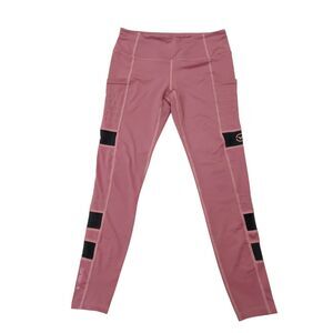 Virus Zepu Mesh Compression Fit Pants Womens Small Rose Pink Athletic Gym
